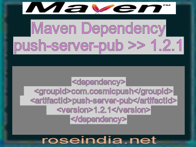 Maven dependency of push-server-pub version 1.2.1