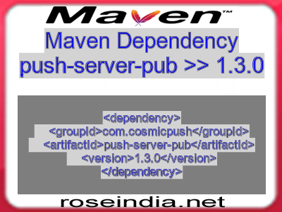 Maven dependency of push-server-pub version 1.3.0