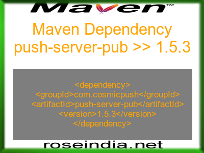 Maven dependency of push-server-pub version 1.5.3