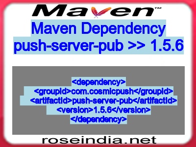 Maven dependency of push-server-pub version 1.5.6