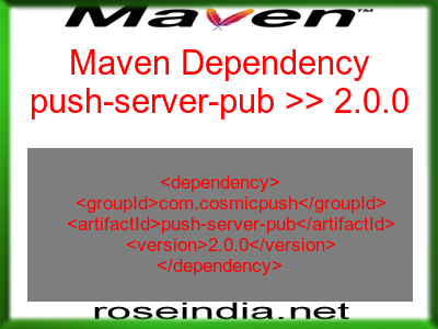 Maven dependency of push-server-pub version 2.0.0
