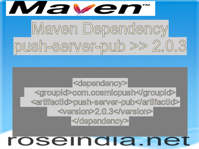 Maven dependency of push-server-pub version 2.0.3