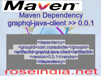 Maven dependency of graphql-java-client version 0.0.1
