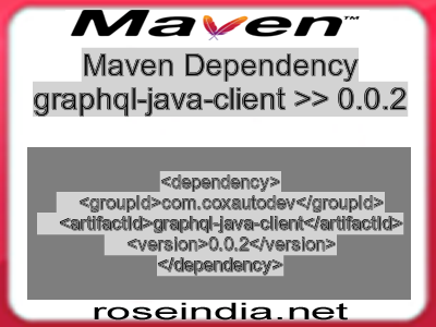 Maven dependency of graphql-java-client version 0.0.2