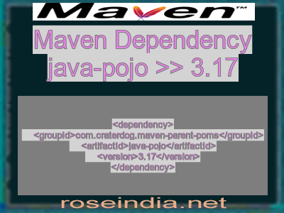 Maven dependency of java-pojo version 3.17
