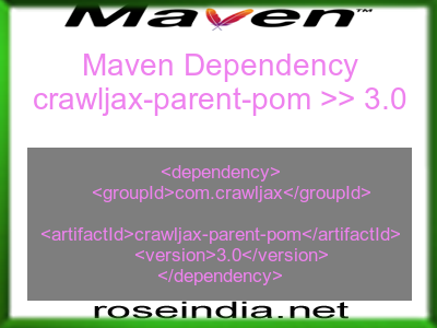 Maven dependency of crawljax-parent-pom version 3.0
