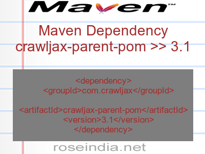 Maven dependency of crawljax-parent-pom version 3.1