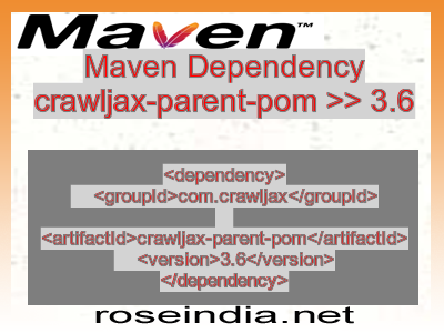 Maven dependency of crawljax-parent-pom version 3.6