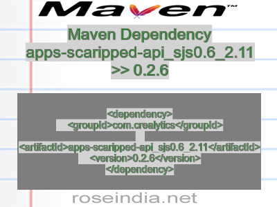 Maven dependency of apps-scaripped-api_sjs0.6_2.11 version 0.2.6