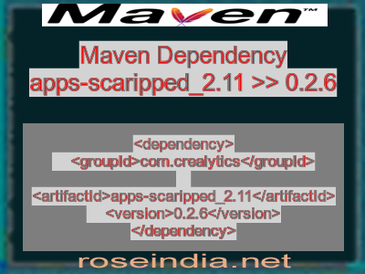 Maven dependency of apps-scaripped_2.11 version 0.2.6