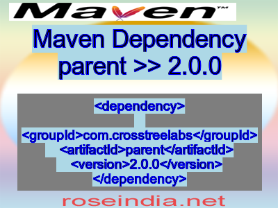 Maven dependency of parent version 2.0.0