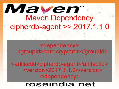 Maven dependency of cipherdb-agent version 2017.1.1.0
