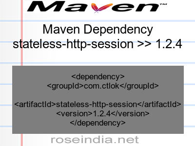Maven dependency of stateless-http-session version 1.2.4