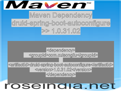 Maven dependency of druid-spring-boot-autoconfigure version 1.0.31.02