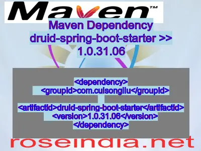 Maven dependency of druid-spring-boot-starter version 1.0.31.06