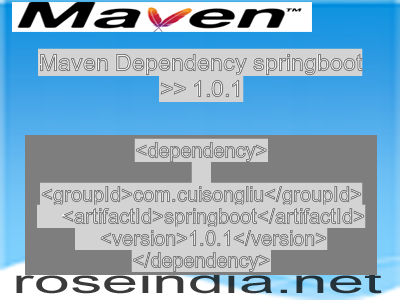 Maven dependency of springboot version 1.0.1