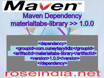 Maven dependency of materialtabs-library version 1.0.0