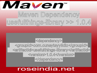 Maven dependency of usefulthings-library version 1.0.4
