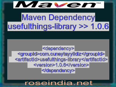 Maven dependency of usefulthings-library version 1.0.6