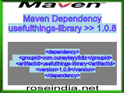 Maven dependency of usefulthings-library version 1.0.8