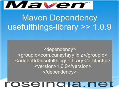 Maven dependency of usefulthings-library version 1.0.9