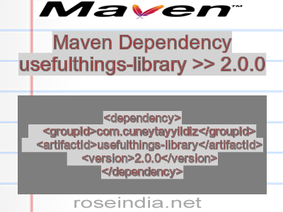 Maven dependency of usefulthings-library version 2.0.0