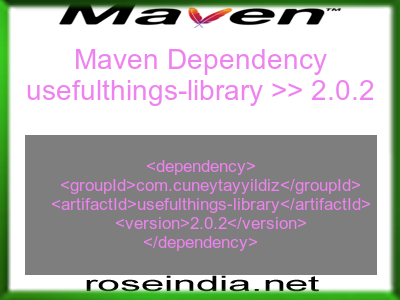 Maven dependency of usefulthings-library version 2.0.2