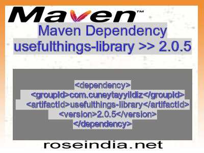 Maven dependency of usefulthings-library version 2.0.5