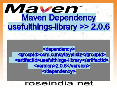 Maven dependency of usefulthings-library version 2.0.6