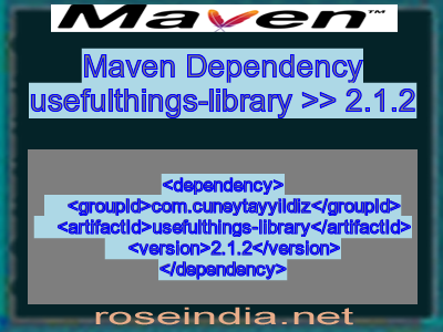 Maven dependency of usefulthings-library version 2.1.2