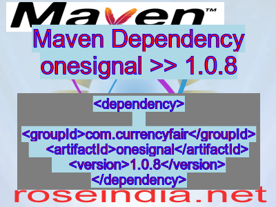 Maven dependency of onesignal version 1.0.8