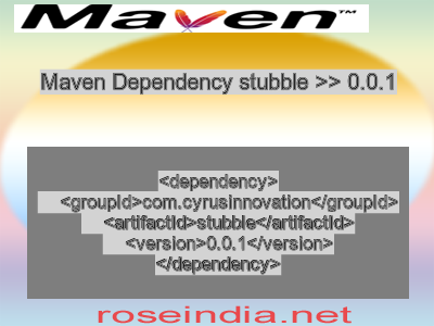 Maven dependency of stubble version 0.0.1