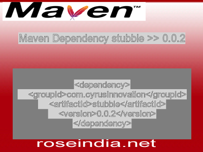 Maven dependency of stubble version 0.0.2