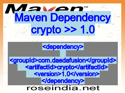 Maven dependency of crypto version 1.0