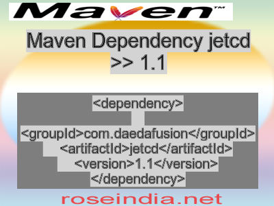 Maven dependency of jetcd version 1.1