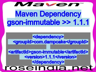 Maven dependency of gson-immutable version 1.1.1