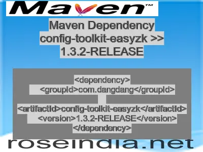 Maven dependency of config-toolkit-easyzk version 1.3.2-RELEASE