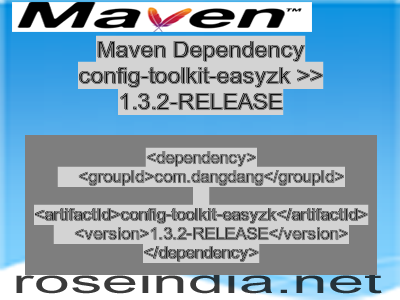 Maven dependency of config-toolkit-easyzk version 1.3.2-RELEASE