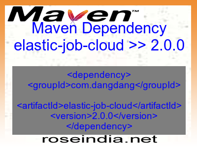 Maven dependency of elastic-job-cloud version 2.0.0