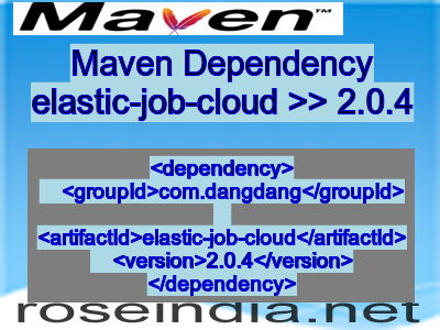 Maven dependency of elastic-job-cloud version 2.0.4