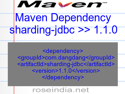 Maven dependency of sharding-jdbc version 1.1.0
