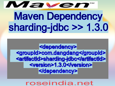 Maven dependency of sharding-jdbc version 1.3.0