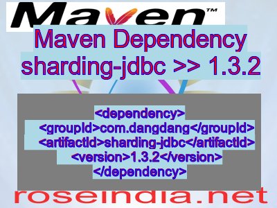 Maven dependency of sharding-jdbc version 1.3.2