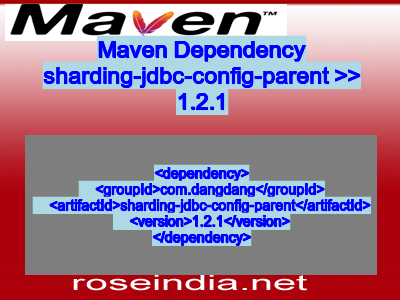 Maven dependency of sharding-jdbc-config-parent version 1.2.1