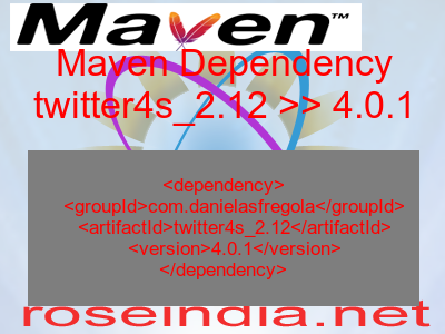 Maven dependency of twitter4s_2.12 version 4.0.1
