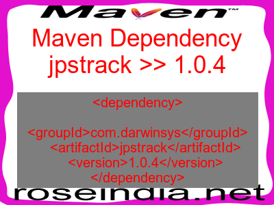 Maven dependency of jpstrack version 1.0.4