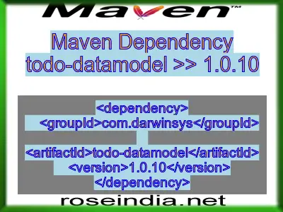 Maven dependency of todo-datamodel version 1.0.10
