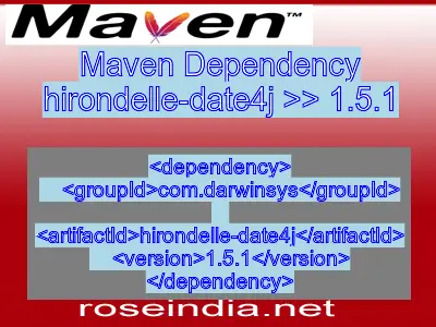 Maven dependency of hirondelle-date4j version 1.5.1