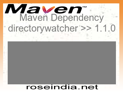 Maven dependency of directorywatcher version 1.1.0