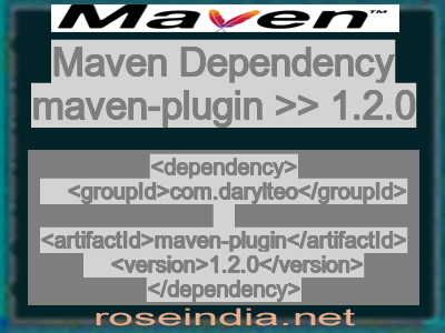 Maven dependency of maven-plugin version 1.2.0